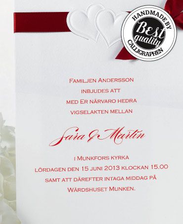 Personaliserede invitationskort i gruppen  hos Ask�s Testmilj� 1 (hmbc_nv)