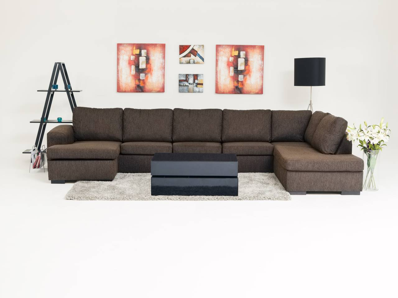 CONNECT XXL U-Sofa Brun