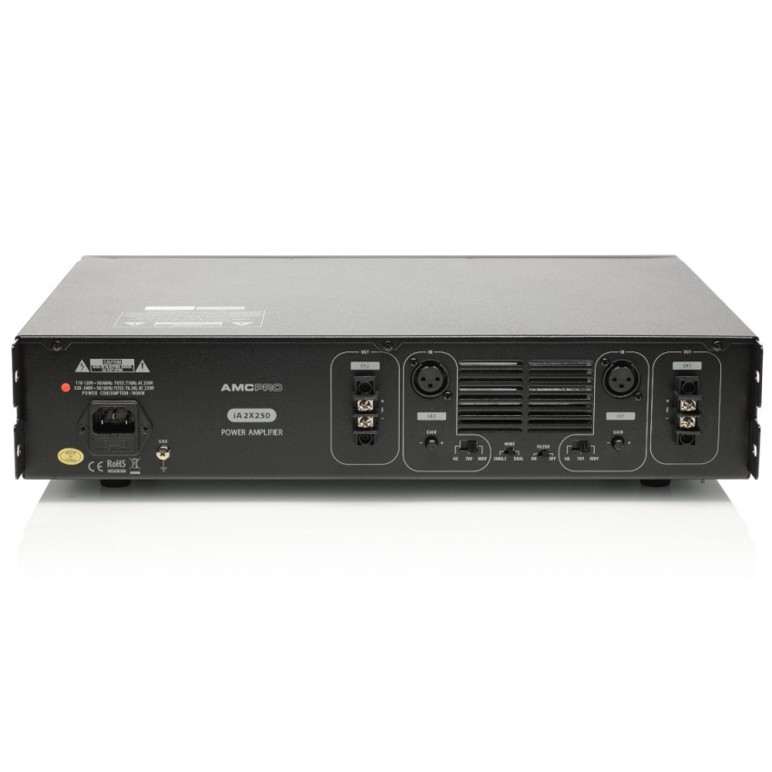 Endsteg 100V, 2x250W