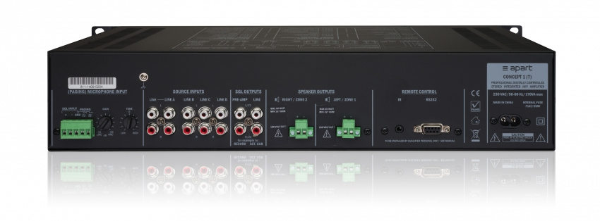 Ljudligf�rst�rkare 2x60W 100V